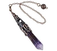 Péndulos de cristal para adivinación, cristales y piedras para equilibrio de chakras y regalo espiritual, péndulos de cristal para adivinación y, g
