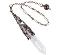 Péndulos de cristal para adivinación, cristales y piedras para equilibrio de chakras y regalo espiritual, herramientas de adivinación, f