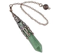 Péndulos de cristal para adivinación, cristales y piedras para equilibrio de chakras y regalo espiritual, herramientas de adivinación, d