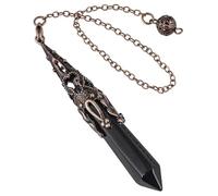 Péndulos de cristal para equilibrio de chakras, colgante Reiki, c