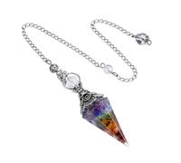 Péndulos de piedra hexagonal de cristal natural para lecturas psíquicas y decoraciones de equilibrio energético