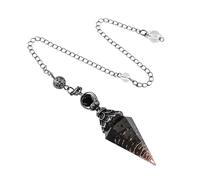 Péndulos de vidrio para brujas, manualidades, ceremonias, adivinación, reikis, curaciones, regalos místicos, ritual de brujas, manualidades