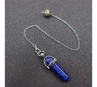 Pendulum Quartz Hexagonal Natural Stone Crystal Pendule Pendant Pendulums for Dowsing Divination-Lapis Lazuli