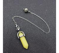 Pendulum Quartz Hexagonal Natural Stone Crystal Pendule Pendant Pendulums for Dowsing Divination-Topaz
