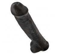 Pene con Testículos Negro 38 cm