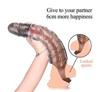 Pene Enorme 6cm Funda Extensora Consolador Vibrador Textura Realista (Solo Extensor)