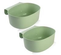 Penelife 2X Cubo de Basura Colgante - Contenedor de Basura para desechos de Cocina - Cubo Basura Plegable para Recoger la Basura - Recoge Desperdicios Cocina Cubo Organico verde