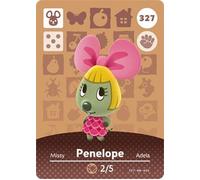 Penélope - Tarjeta Amiibo de Nintendo Animal Crossing Happy Home Designer Series 4 - 327