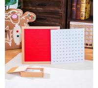 penepico Tablero Montessori de Pitágoras de alta calidad, tablero de multiplicación de madera de haya maciza, herramienta de aprendizaje de tabla de tiempos con tabla de control, manipulador de