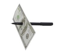 Penetración Penetrante, Magia Funciona Pluma Penetración | Mago Crost Up Crayed Crayt with Dollar Gimmick Paper Penetración Money Magic Truck