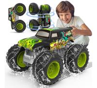 PENGBU RC 1:16 Coche Teledirigido Niños 4 Años, Monster Truck Teledirigido con Luces, 360° Rotation, ¡Anda sobre 2 Ruedas y Hace el Pino, Coches Teledirigidos para Niños de 4, 6, 8 Años