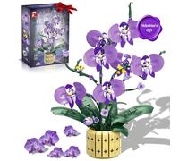 PENGBU RC Bloques de sujeción Flores Orquídeas Bloques de Construcción Plantas Orquídeas Flores Bonsái Ramo de Flores Kit de Construcción Botánicos Decoración del Hogar Regalo de Colección para Niñas
