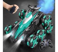 PENGBU RC Coche teledirigido a partir de 5 años, 1:16, coches teledirigidos con control manual, juguete a partir de 5, 6, 8 años, música LED de humo, 8 WD 2,4 GHz, rotación de 360°, coche de control