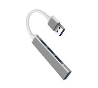 Pengchang 4 en 1 HUB USB 3.0 Adaptador Divisor múltiple de Alta Velocidad USB3.0 OTG 4 Puertos USB C HUB(USB Gray-A)