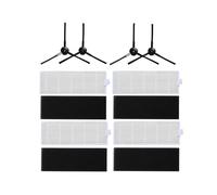 Pengchang 4 filtros Hepa, de Espuma y reemplazos Cepillo Lateral compatibles con Accesorios Filtro aspiradora Ilife A4 A6 A4S A8 A40