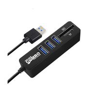 Pengchang 5/8 Puertos USB 2,0 HUB SD/TF Adaptador de Lector de Tarjetas Multi USB 2,0 Divisor USB Hub 2,0 múltiples expansores Switch Hub Estaciones de Acoplamiento(Black USB 5-Port)