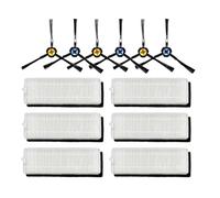 Pengchang Cepillo Principal Filtro Hepa Lateral Compatible con Chuwi Ilife A7 A9 A9S Compatible Silvercrest SSR1 SSRA1 Piezas de aspiradora Paño fregona(Kit-2)