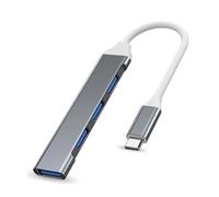 Pengchang Estación de Acoplamiento concentrador USB 3,0 Tipo C, 4/5/7 Puertos, Lector de Tarjetas SD TF, Carga rápida PD for MacBook, Notebook, Ordenador portátil(4 in 1 Type C)