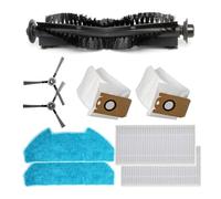 Pengchang Kit de Cepillo Lateral de paño de fregona con Filtro de Repuesto for Bolsa de Polvo, diseñado Compatible con Robot Aspirador Redkey R10, Accesorios for electrodomésticos