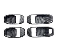 PENGFNB Coche Interiores Calcomanías Protectores para Jeep Wrangler Jl Jlu Gladiator Jt 2018-2024, ABS Decoración Manijas Pegatinas Decorativas Películas Protección