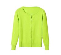 PengGeng Mujer Cardigan Chaqueta De Punto con Escote En V Jerseys De Punto Verde 1 S