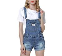 PengGengA Mujer Peto Mono Vaquero con Pantalón Corto Azul S