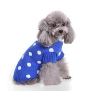 PengGengA Suéter para Perro con Estampado Jerséis Navideños Cálidos y Ropa de Punto Linda para Mascotas y Gatos - Xmas-64 Azul, S