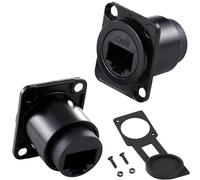 PENGLIN 2 adaptadores RJ45 CAT6 tipo D, conector hembra a hembra RJ45 CAT6, cable LAN Ethernet a través del enchufe