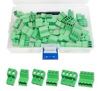 PENGLIN 24 Conectores Electricos, Terminales Enchufables sin Soldadura, División de 3,81 mm, 2 Pines, 3 Pines, 4 Pines, Montaje PCB, Abrazadera de Tornillo