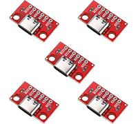 PENGLIN 5 unidades USB tipo C Breakout Board serie Breakout hembra 6P 2,54 mm PCB convertidor placa