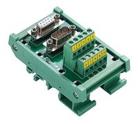 PENGLIN DB9 Macho/Hembra D-SUB Módulo de interfaz de montaje en carril, RS232 Serial D-Sub 9Pin Port Bloque de terminales Breakout Board