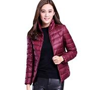 Pengniao Plumas Mujer Ligero Plumiferos Ligeros Mujer Abrigo Plumas Ultralight Plumon Chaqueta Plumifero Corto Fino Abrigos Señora Chaquetas Invierno Cazadoras Chaquetones Casacas Tallas Grandes Rojo
