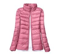 Pengniao Plumas Mujer Ligero Plumiferos Ligeros Mujer Abrigo Plumas Ultralight Plumon Chaqueta Plumifero Corto Fino Abrigos Señora Chaquetas Invierno Cazadoras Chaquetones Casacas Tallas Grandes Rosa