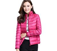 Pengniao Plumas Mujer Ligero Plumiferos Ligeros Mujer Abrigo Plumas Ultralight Plumon Chaqueta Plumifero Corto Fino Abrigos Señora Chaquetas Invierno Cazadoras Chaquetones Casacas Tallas Grandes Rosa