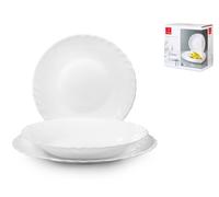Pengo Servicio De Mesa 18 Pzas. Porcelana Blanco Compuesto Por : 6 Platos