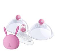 PENGSHAO 2 en 1 Fuertes Ventosas de Pezones Pinzas para Pezones Ventosa Limpiador de Succión de Silicona Juguetes Sexuales para Mujeres, Hombres y Parejas,B