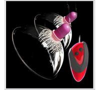 PENGSHAO Control Remoto 2 Piezas Vibrador Nipple Sucker Silicona Masajeador de Senos Succionadores de Pezones Estimulador de Clítoris Paliza Juguetes Sexuales Agrandar para Mujeres,Claro