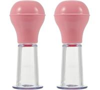 PENGSHAO Pezonera, Ventosas para pezones, Aumento del pezón, Estimulación de Senos, Potencia de succión, BDSM, Clítoris, Venteas, Bomba de vacío, Juguete Sexual 2 Piezas,Rosado,S