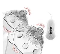 PENGSHAO Vibrador de succión de pezones, Juguetes sexuales para estimular el clítoris y los pezones y el Pecho con 10 Modos de vibración, Juguetes sexuales para Pareja,Clear