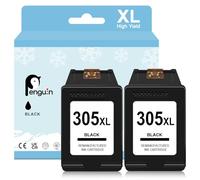 Penguin 305XL Cartuchos de Tinta para HP 305 XL Negro para HP Deskjet 1210 1212 1215 1255 2320 para HP Envy 6010 6020 6022 6030 6032 HP Envy Pro 6420 6422 6430 6420 Impresora Negro Pack