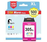 Penguin 305XL Color Tinta para HP 305 XL DeskJet 4220e 4222e 4200e 4210e | Cartucho 305 xl Tri-Color DeskJet 4230e 4200 4210 4220 4222 Cartuchos de Tinta para HP 305 Color Tinta Impresora para HP 305