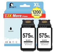 Penguin 575 XL Negro Tinta para Canon 575 Cartucho 575XL Tinta 575 Black