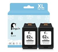 Penguin 62XL Cartucho de Tinta Remanufacturado para HP 62 XL Envy 5540 5542 5548 5640 7640 5545 5646 5647 7645 5642 7644 OfficeJet 200 250 5740 5741 5742 5743 5744 5745 5746 8040 8045 Impresora Negro