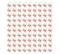 Penguin Binder Clips 100Pcs | Hollow Animal Shape Paper Clips for Office Documents/School Supplies | Sturdy Metal Clamps for Bills/Photos/Crafts | Cute Stationery Organizer (Rose Gold)