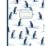 Penguin Composition Notebook: Winter Themed Lined Notepad Journal with Cute Penguins in the Snow | Ideal for Journaling, School Notes, Homeschool, ... | 108 College Ruled Pages, 7.5 x 9.25in