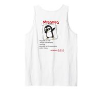 Penguin Fun Missing But Why Mountains Backprint Camiseta sin Mangas