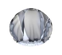 Penguin Gathering Snow - Gorro de ducha impermeable de doble capa para mujeres y hombres, protección del cabello para baño, máscaras faciales, spa