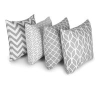 Penguin Home Cushion Cover Funda de cojín, Algodón, Gris, 45x45 Cm