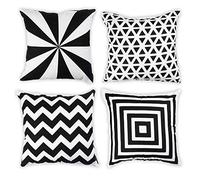 Penguin Home® Fundas de cojín cuadradas de Doble Cara teseladas 100% algodón con Cremallera Invisible 45 cm x 45 cm (18" x 18") Lenoir