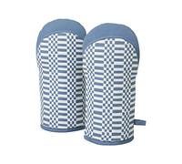 Penguin Home® Guantes de Horno, Resistentes al Calor, Color Blanco y Azul, ecológicos y sostenibles, Guantes de Horno en Forma de Rana, Forro de algodón con Relleno 100% poliéster, Cocina, Hornear,